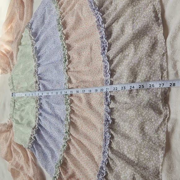 STORIA Baby Doll, Oversize, Boxy, Layering  Puff Ballon Sheer Sleeves Mini Dress - Picture 9 of 11